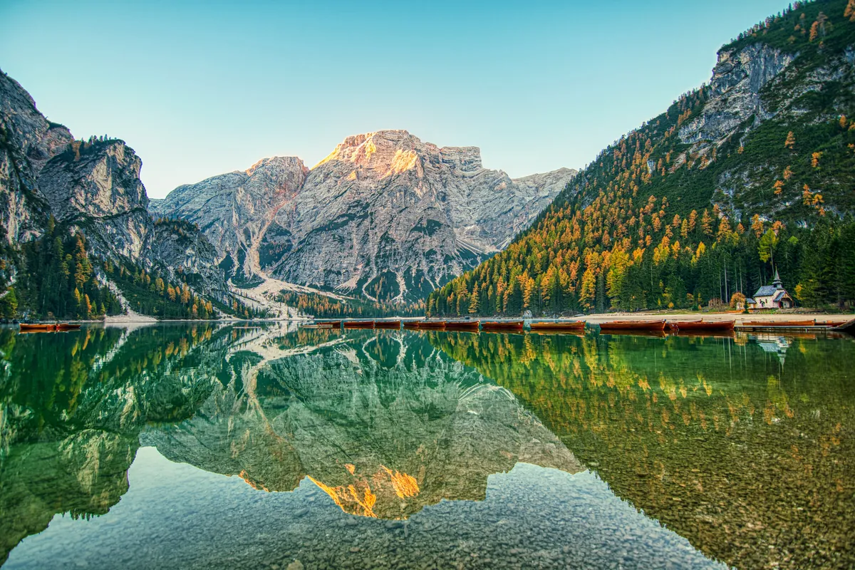 Lago di Braies: fine art mountains photograph by J Grigg